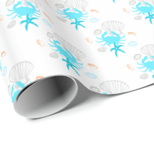 Ocean Beach Seashell Starfish Wrapping Paper
