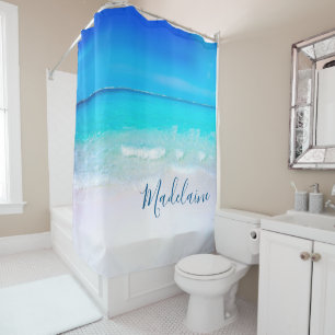  Ocean Beach Seaside Summer House Shower Curtain