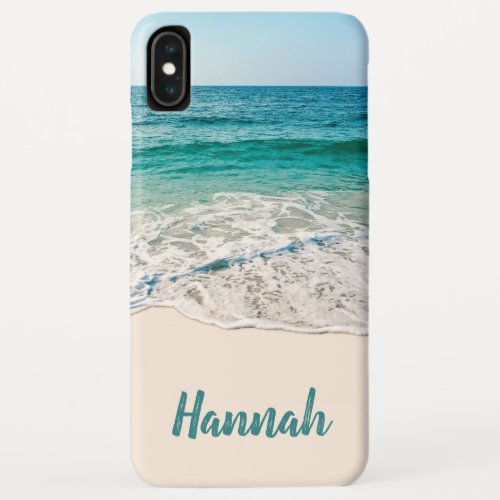 Ocean Beach Shore Add Your Name iPhone XS Max Case