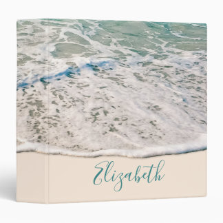Ocean Beach Shore to Add Your Name 3 Ring Binder