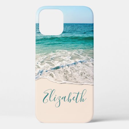 Ocean Beach Shore To Add Your Name Iphone 12 Case