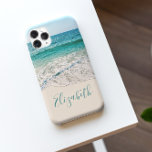 Ocean Beach Shore to Add Your Name Case-Mate iPhone 14 Case<br><div class="desc">Ocean Beach Shore of a beautiful blue and aqua sea scenery. Ready to Personalize with your name or monogram. Tropical Beach Water's Coastal white Sand color can be customized and changed to any color you want. The fancy font style, size, and color can be changed or deleted. Stunning Photo by...</div>