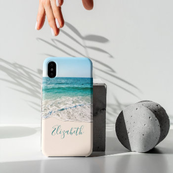 Ocean Beach Shore To Add Your Name Iphone Xs Max Case by ironydesignphotos at Zazzle