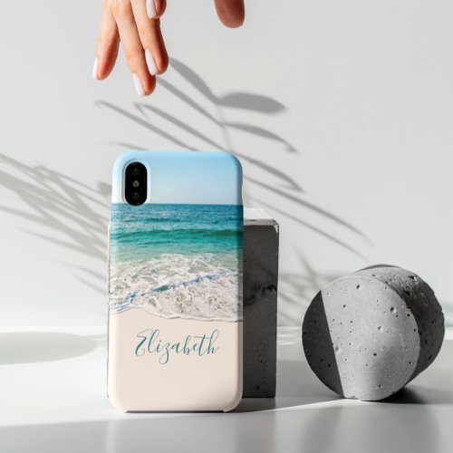 Ocean Beach Shore to Add Your Name iPhone XS Max Case