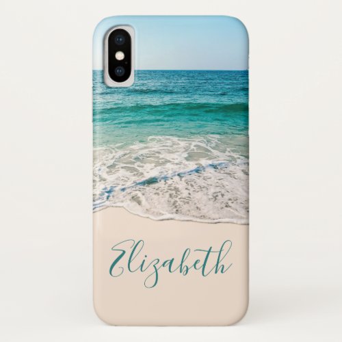 Ocean Beach Shore to Add Your Name iPhone X Case