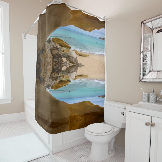 ocean beach shower curtain (In Situ)