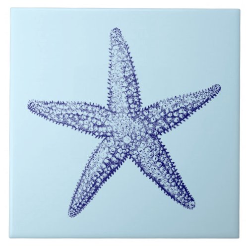 Ocean Beach Starfish Ceramic Tile