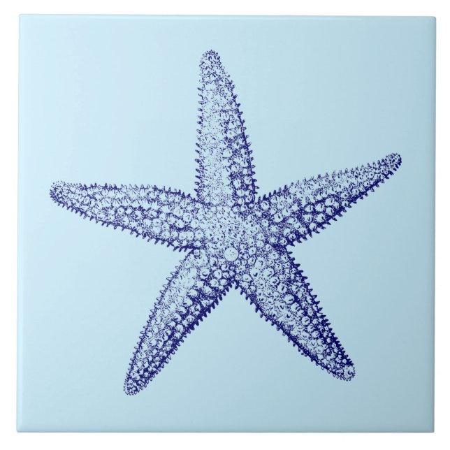 Ocean Beach Starfish Ceramic Tile (Front)