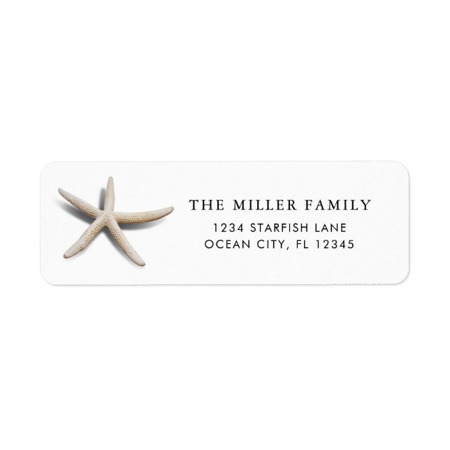 Ocean Beach Starfish Label (Front)