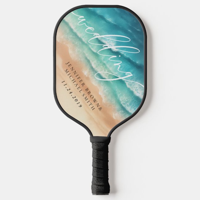 Ocean Beach Summer Party Games Wedding Pickleball Paddle