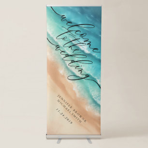Ocean Beach Summer Party Hot Welcome Wedding Retractable Banner