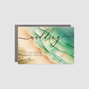 Ocean Beach Summer Party Wedding Auto Sun Car Magnet