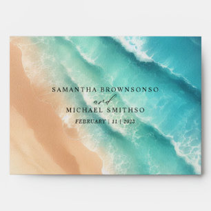 Ocean Beach Summer Party Wedding Mailing Envelope