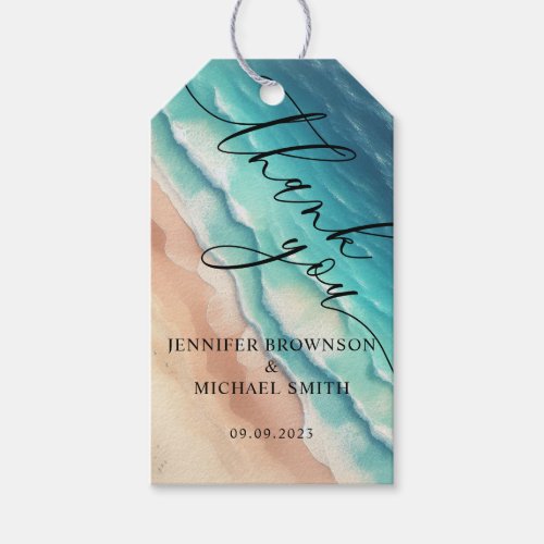 Ocean Beach Summer Party Weddings Thank You Gift Tags