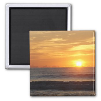 Ocean Beach Sunrise Color Photo Fridge Magnet by Jamene at Zazzle