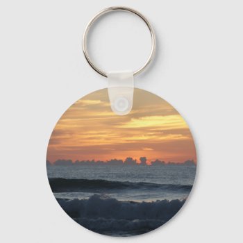 Ocean Beach Sunrise Color Photo Keychain by Jamene at Zazzle