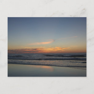Ocean beach sunrise color photo postcard