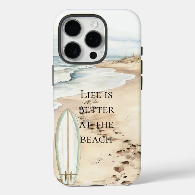 Ocean Beach Surfboard  Case-Mate iPhone Case (Back)