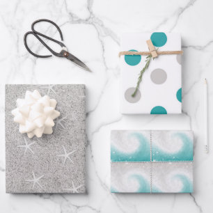 Ocean Beach Theme Wrapping Paper Sheets