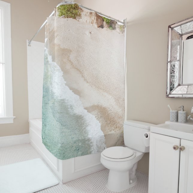 Ocean Beach Tranquility #1 #ocean #wall #decor  Shower Curtain (In Situ)