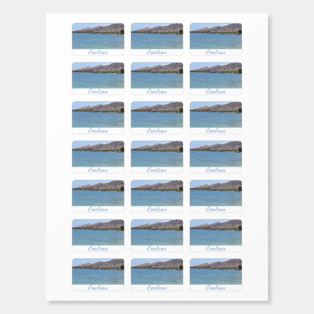 ocean beach travel add name place city text nomad matchboxes (Sticker Sheet)