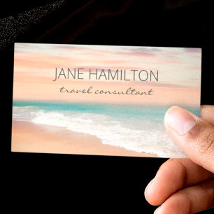 Ocean Beach Travel Agent Business Card