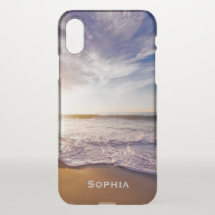 Ocean Beach Vacation Monogram Name iPhone X Case