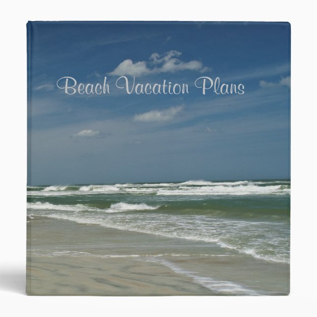 Ocean Beach Vacation Plans 1.5" Binder (Front)