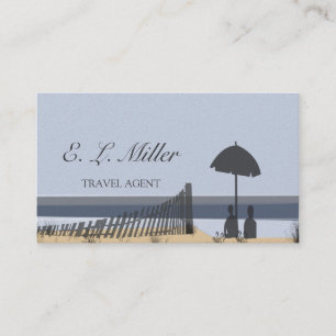 Ocean Beach Vacation Tropical Travel Consultant Business Card