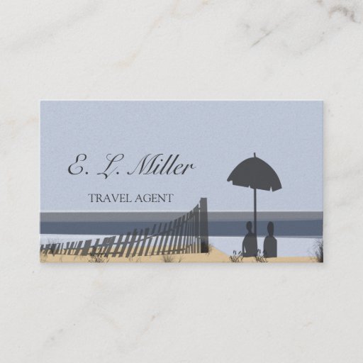 Customizable Travel Agent Vacations Business Card