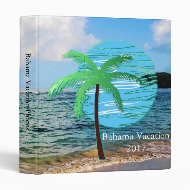 Ocean Beach Vaction Photo Album 3 Ring Binder (Front/Spine)
