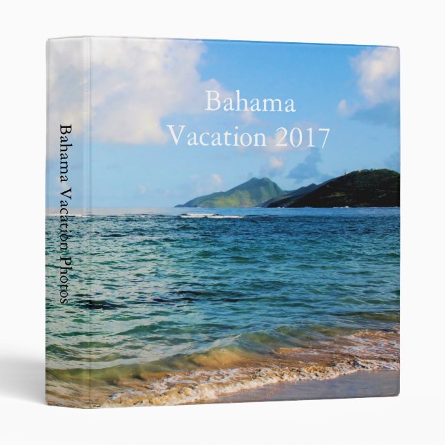 Ocean Beach Vaction Photo Album 3 Ring Binder (Front/Spine)