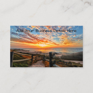 Ocean Beach View Tropical Sunset Paradise Dream Business Card