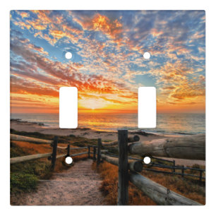 Ocean Beach View Tropical Sunset Paradise Dream Light Switch Cover