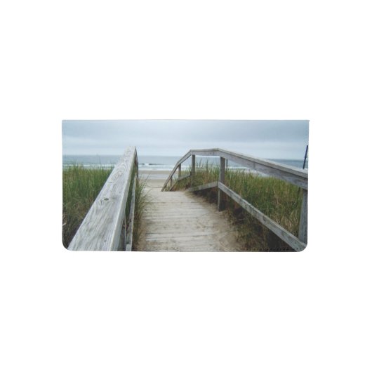Ocean Beach Walkway Checkbook Cover (Front)
