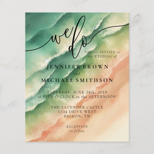 Ocean Beach Watercolor Signature We do sunny Flyer (Front)