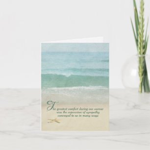 Ocean Beach Watercolor Sympathy Thank You Card
