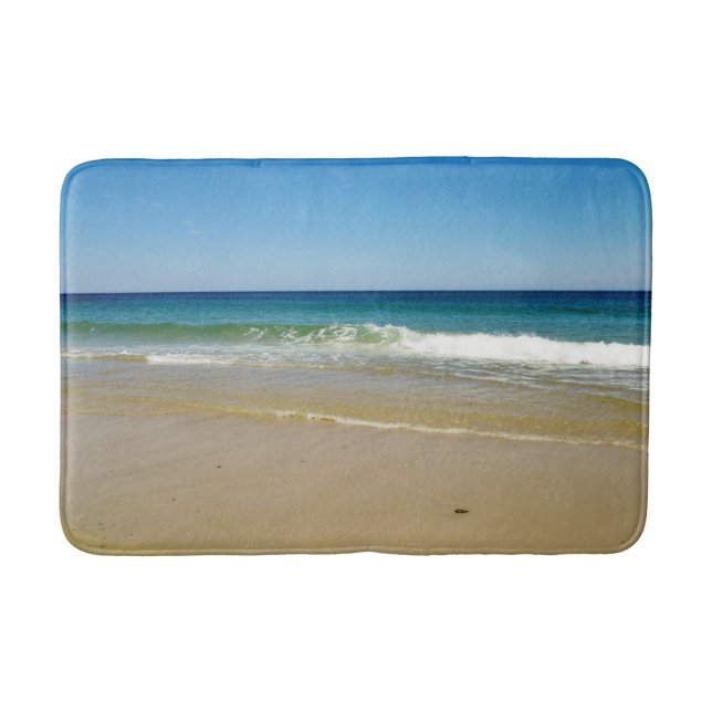 Ocean beach waves bath mat (Front)