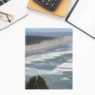 Ocean Beach Waves Coastline Seascape Notebook