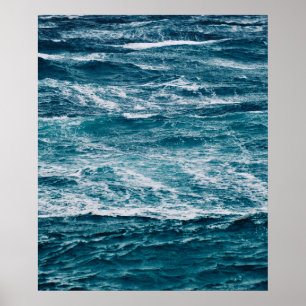 Ocean Beach Waves Nature Photo Poster
