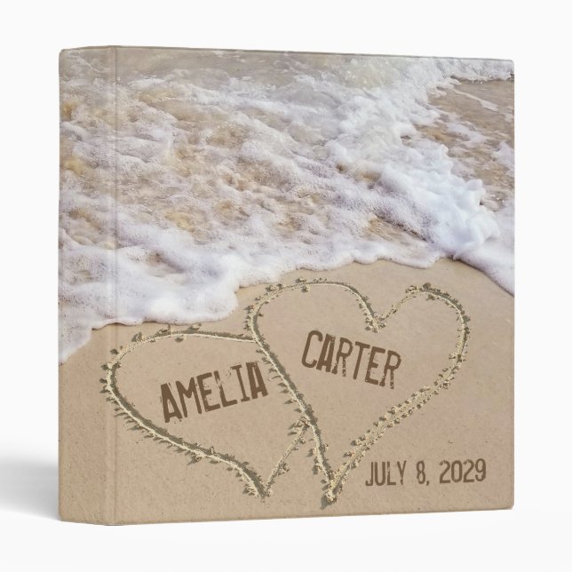 Ocean Beach Wedding  3 Ring Binder (Front/Spine)