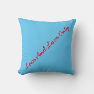 Ocean Beach Wedding Aqua Blue Color Background Throw Pillow