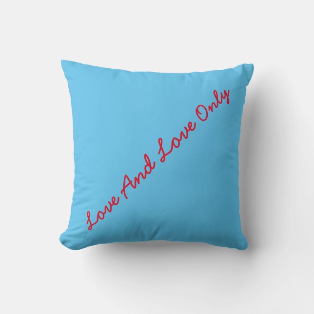 Ocean Beach Wedding Aqua Blue Color Background Throw Pillow (Front)