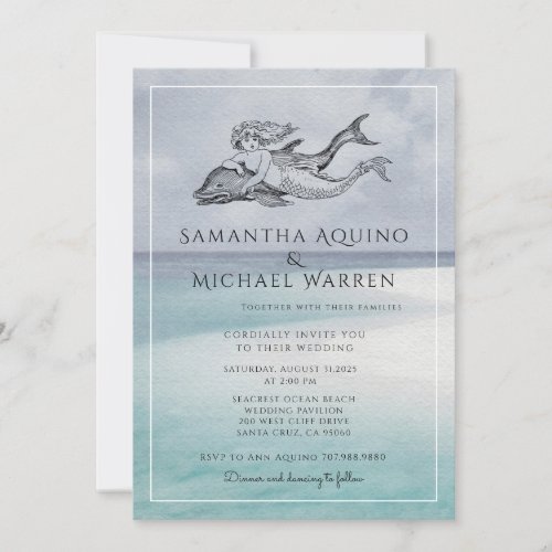 Ocean Beach Wedding Invitation