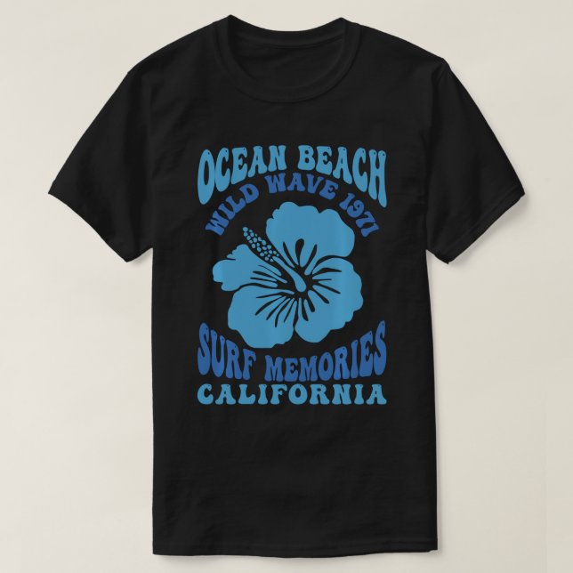 Ocean Beach Wild Wave 1971 Surf Memories Pullover  (Design Front)