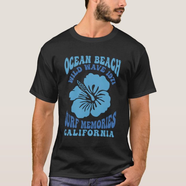 Ocean Beach Wild Wave 1971 Surf Memories T-Shirt (Front)