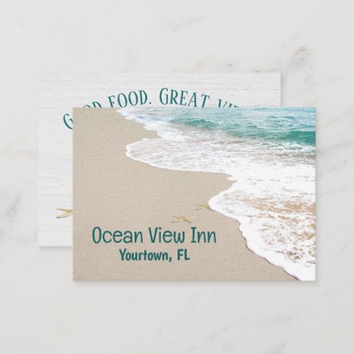 Ocean Beach With Starfish Business Card