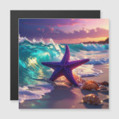 Ocean beach with violet starfish (Front/Back)
