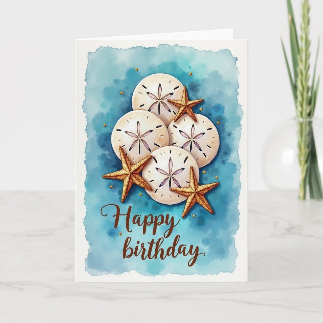 Ocean Birthday Treasure Card (Front)
