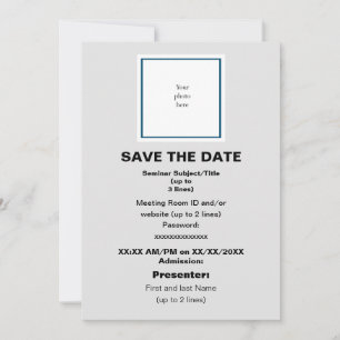 Ocean Bl. and Lt. Grey Virtual Seminar Save The Date